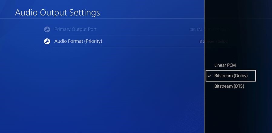 ps4 digital audio