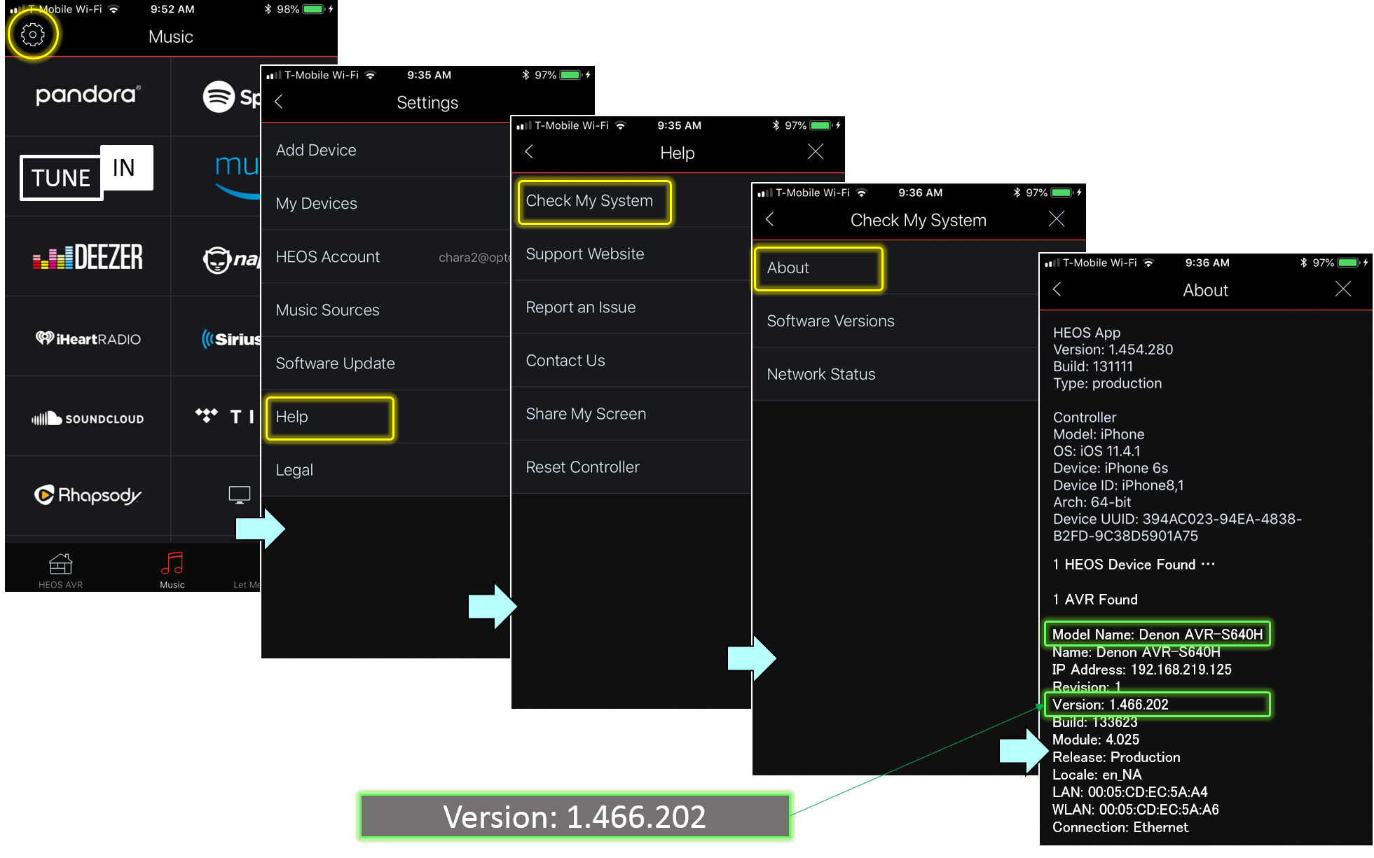 Retrieving the firmware version from AVRS640H