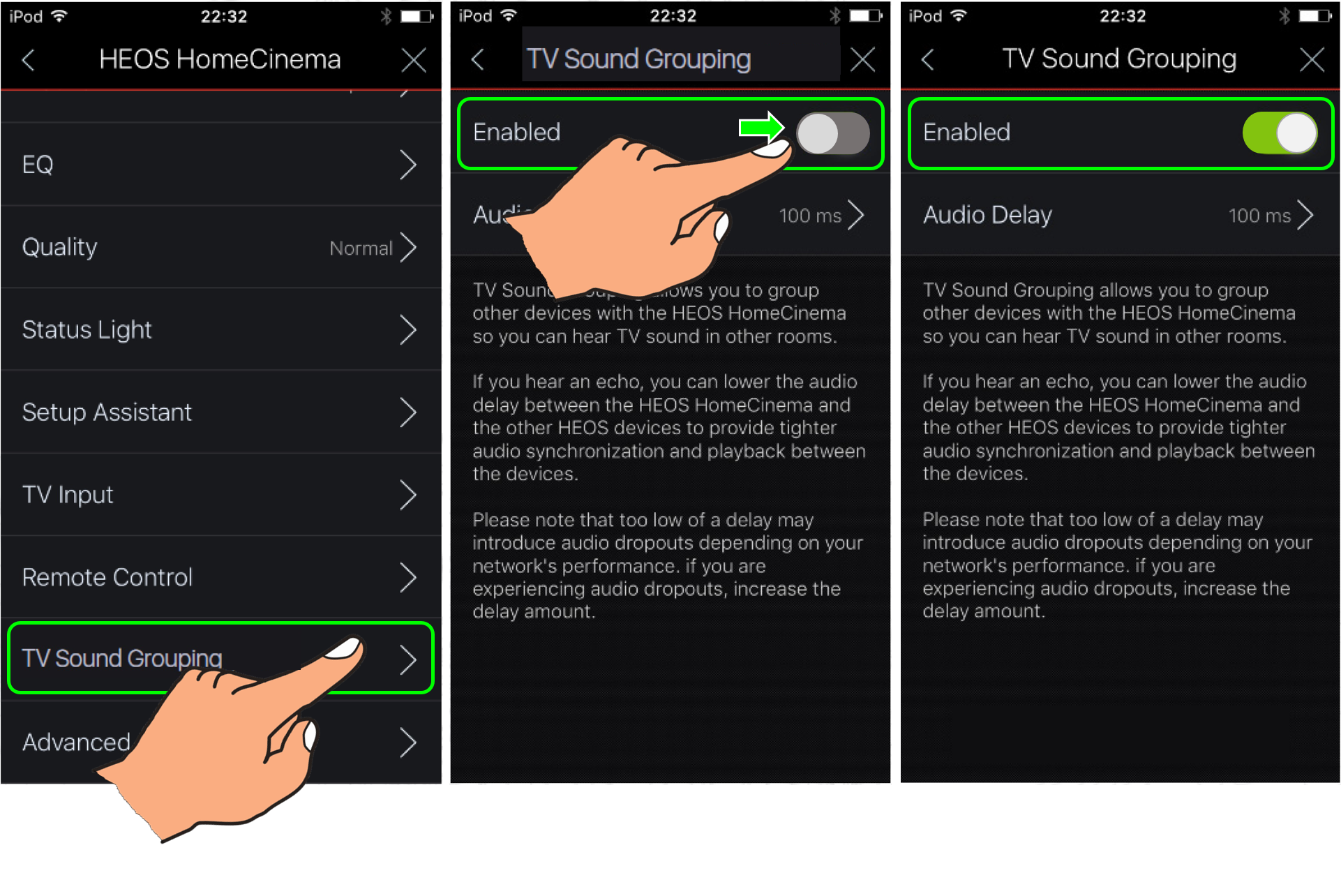 connecting heos to tv